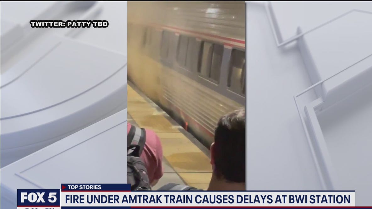 Passengers evacuated after fire under Amtrak train car at BWI airport rail station